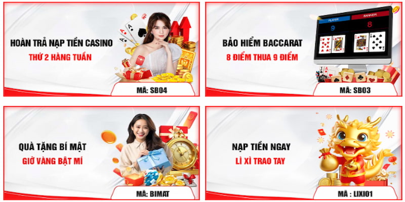 Ưu đãi trên sảnh Casino MB66 đặc sắc