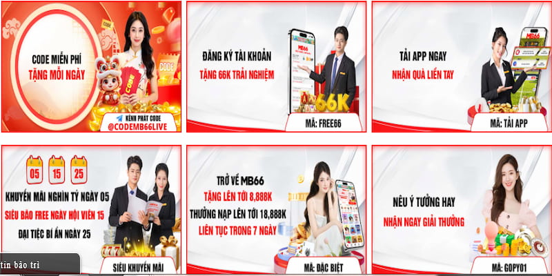 Ưu đãi xổ số MB66 đa dạng